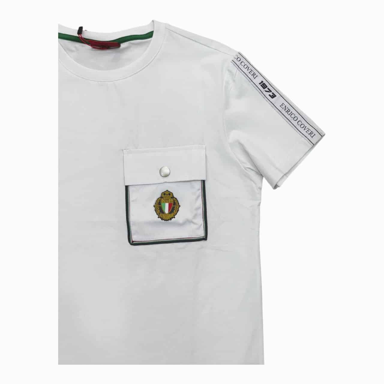Enrico Coveri Boys Pocket Logo T-Shirt In White