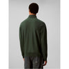 Calvin Klein Terry Micro Monologo Quarter Zip In Dark Green