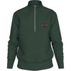 Calvin Klein Terry Micro Monologo Quarter Zip In Dark Green