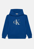 Calvin Klein Boys Light Monologo Hoodie In Blue