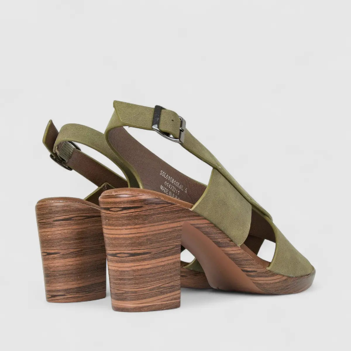 Hush Puppies Ladies Soft Tharin Heels In Olive
