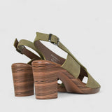 Hush Puppies Ladies Soft Tharin Heels In Olive