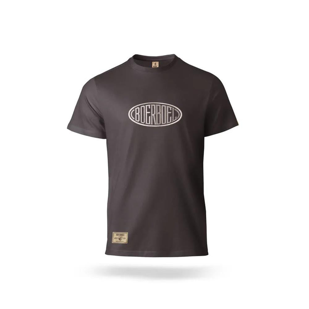 Boerboel Mens T-Shirt Metallic Puff Print In Charcoal