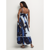 Izabel London Strappy Printed Dress In Blue
