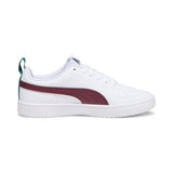Puma Girls Rickie Junior Sneakers In White/Dark Jasper