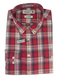 Pringle Mens Floyd Long Sleeve Check Classic Shirt In Red