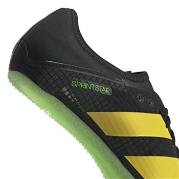 Adidas Unisex Sprinter Shoes In Core Black/Beam Yellow/Spark Green