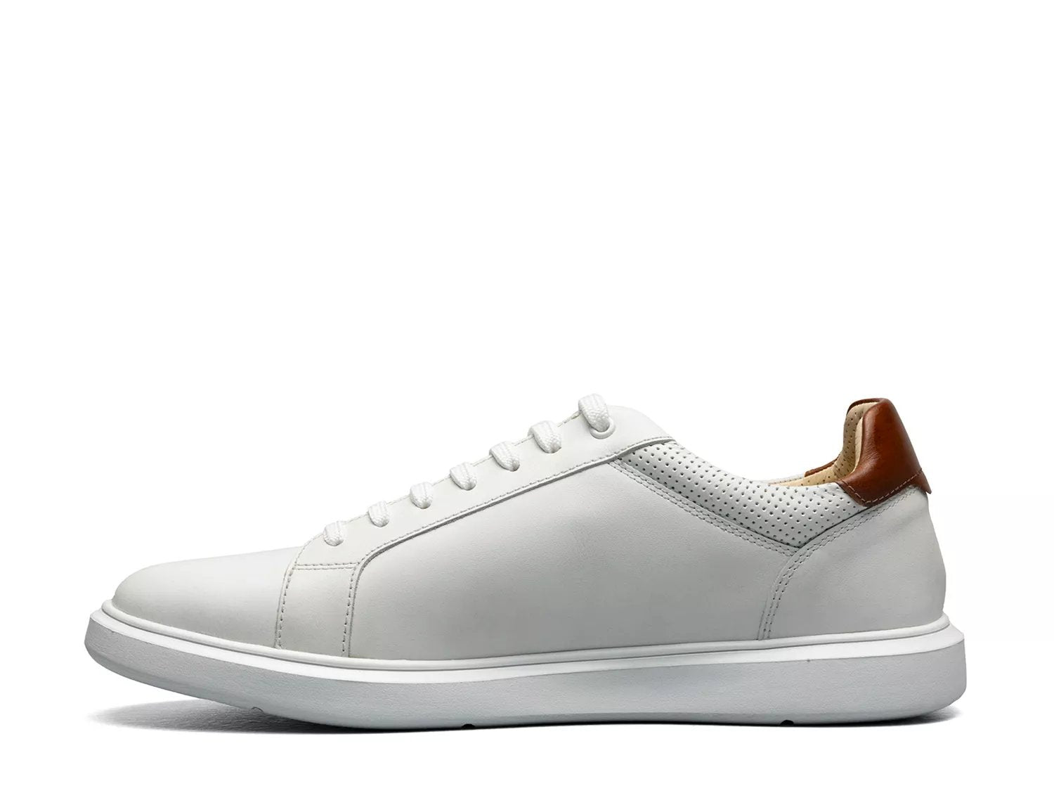 Floshiem Mens Social White/Tan Sneaker