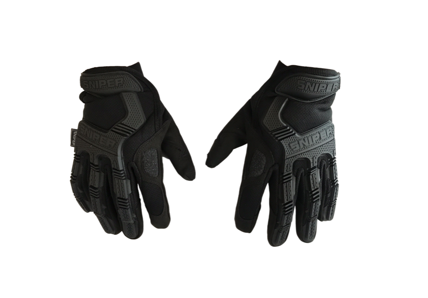 Sniper Mens Swat Gloves In Black