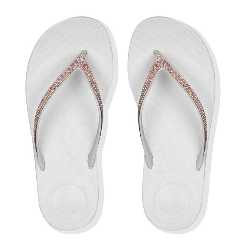 Fitflop Ladies Iquishion Sparkle Sandals In White