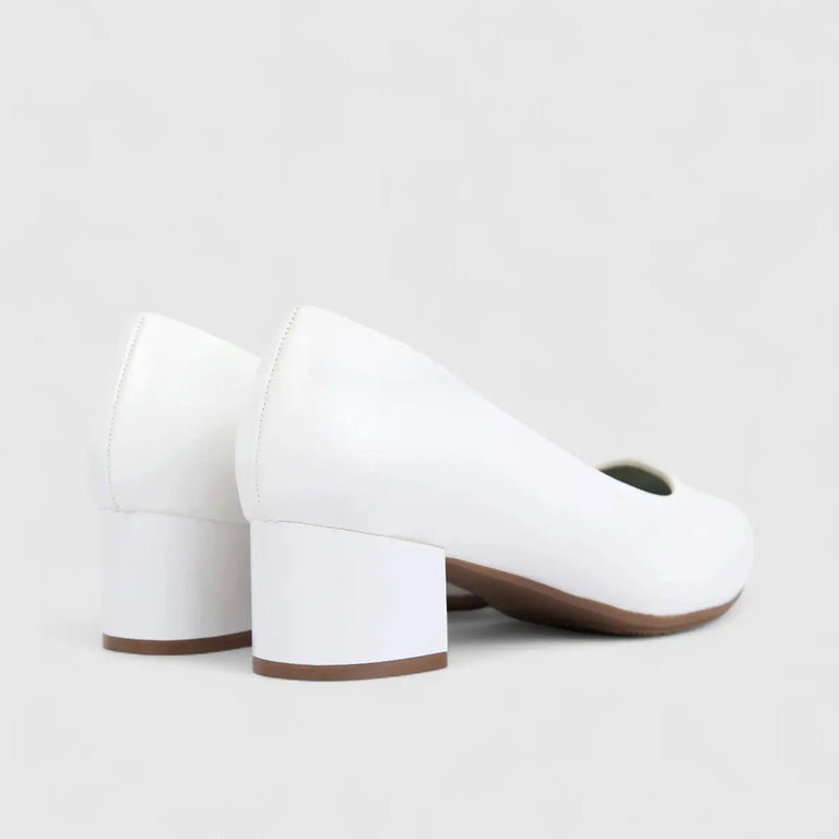 Hush Puppies Ladies Soft Fynn Heels In White