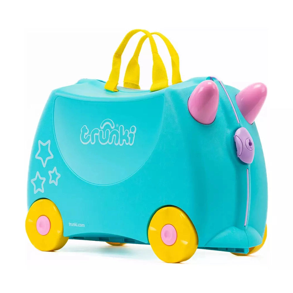 Trunki Kiddies Una The Unicorn Ride On Suitcase In Turquoise