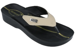 Aerosoft Womens Sandals In Black and Gold