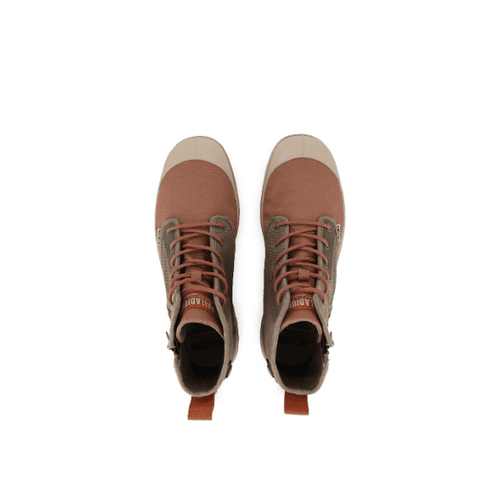 Palladium Mens Pampa Detroit Zip Hi Shoes Dusky Green/Brown