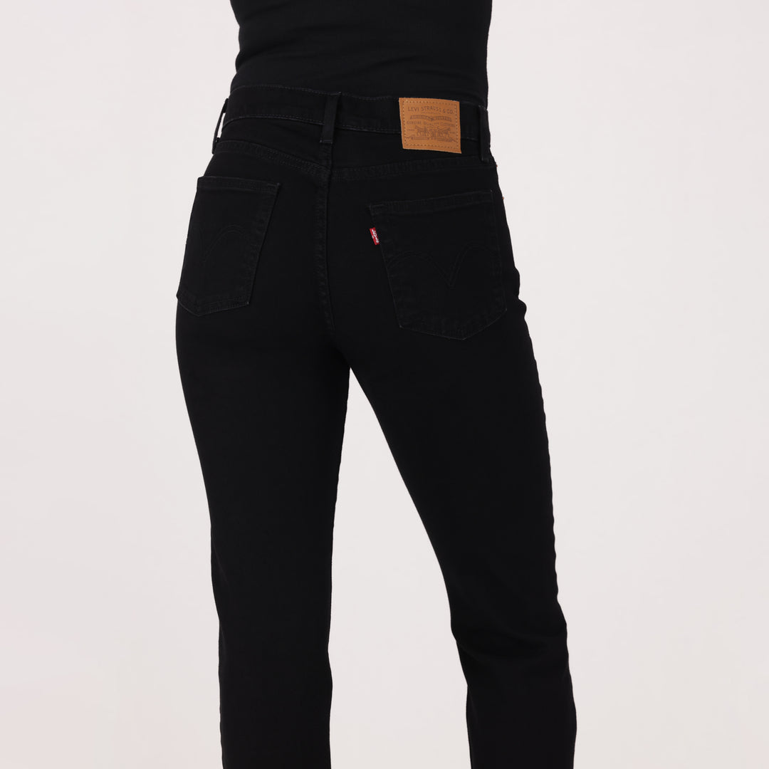 Levis Womens Wedgie Slim Fit Jeans In Black