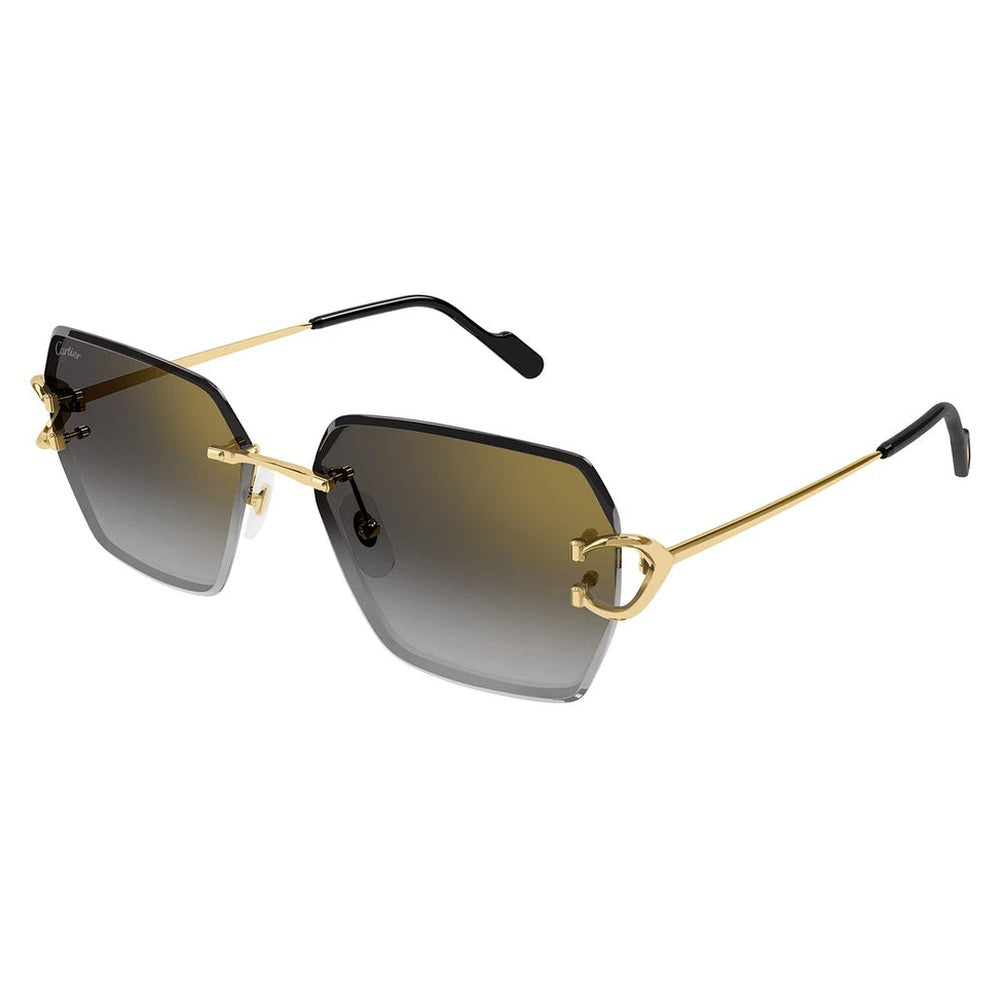 Cartier Signature De Cartier Womens Sunglasses In Red & Gold