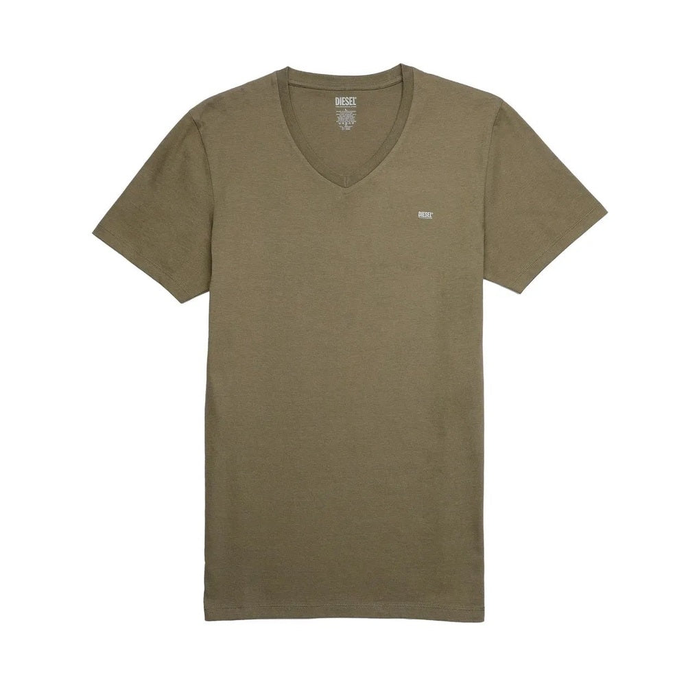 Diesel Mens Umtee Michael Tube 2 pack T-Shirt In Olive/Navy