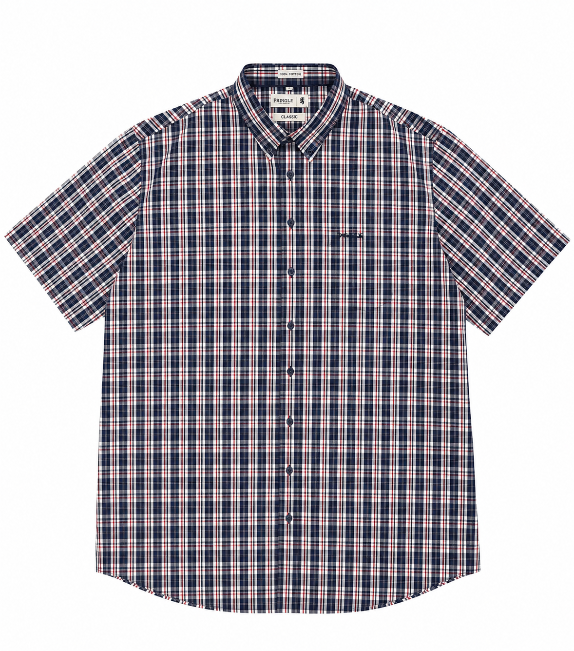 Pringle Mens Oak Short Sleeve Classic Shirt In Navy