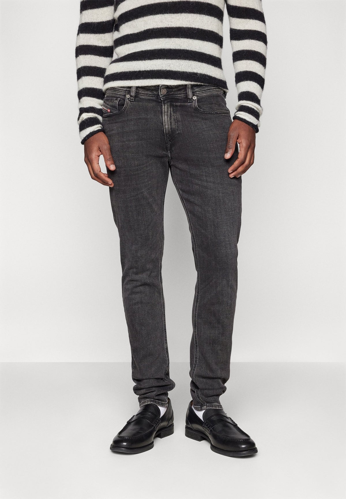 Diesel Mens M-1979 Sleenker Jeans In Black Wash