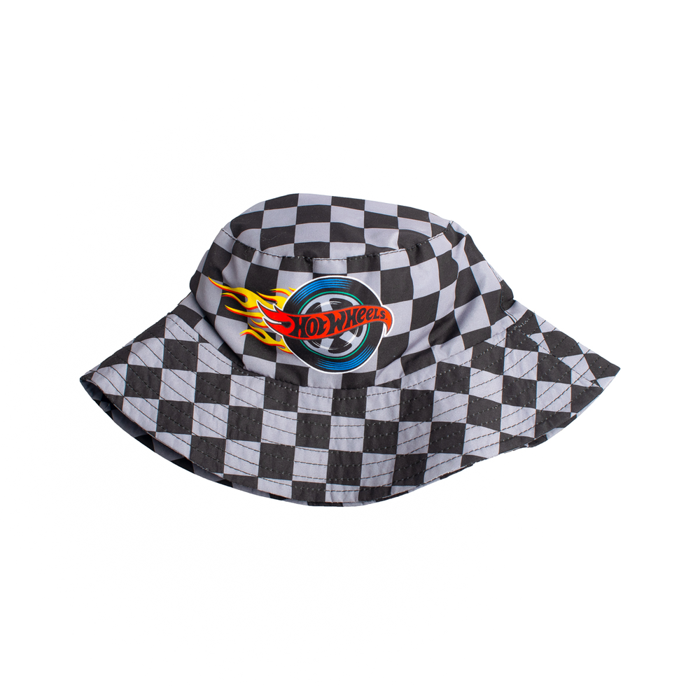 Character Group Boys Hot Wheels Tween Bucket Hat In Black/Grey