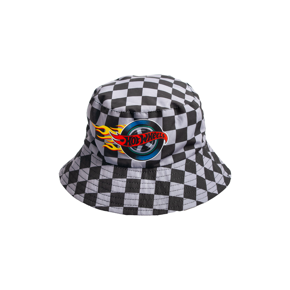 Character Group Boys Hot Wheels Tween Bucket Hat In Black/Grey