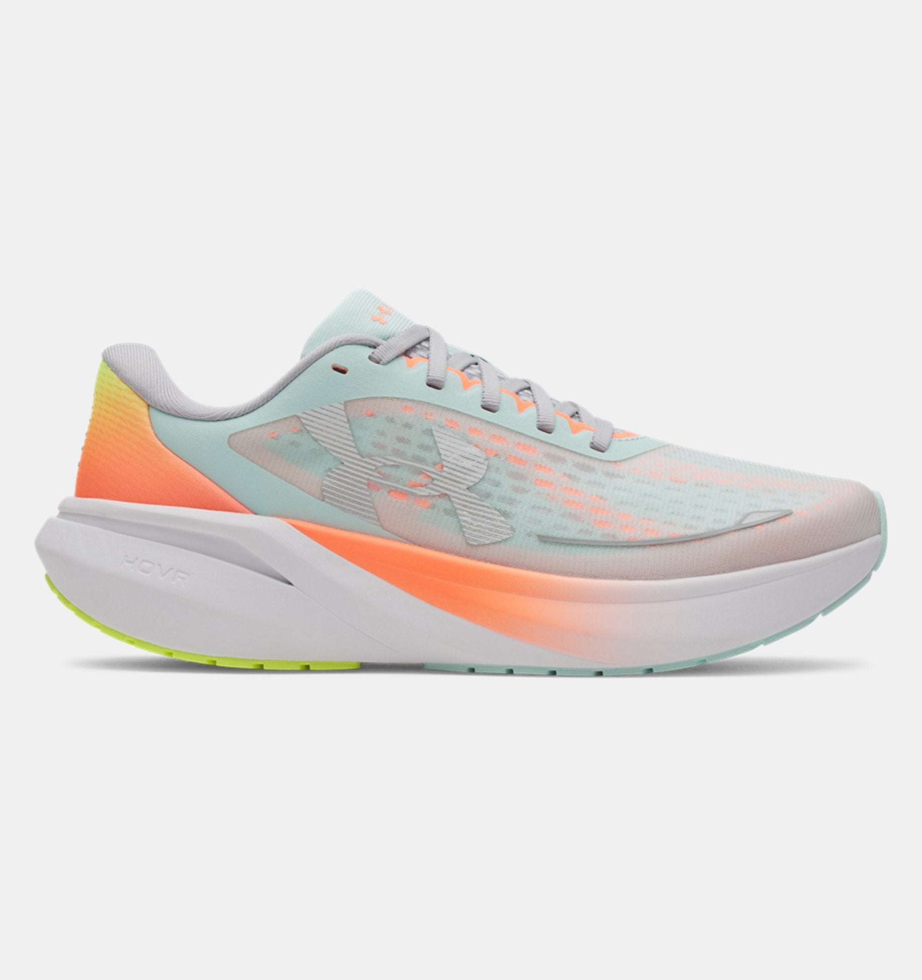 Under Armour Mens Velociti Pace Sneakers In Green Orange