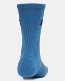 Under Armour Unisex Perfomance 3 Pack Cotton Socks In Blue & Green