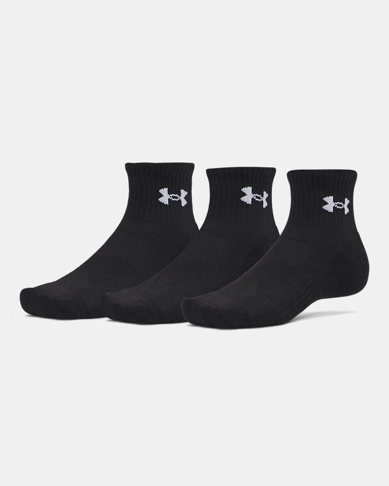 Under Armour Unisex 008 Perfomance 3 Pack Socks In Black