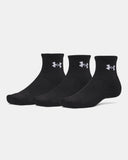 Under Armour Unisex 008 Perfomance 3 Pack Socks In Black