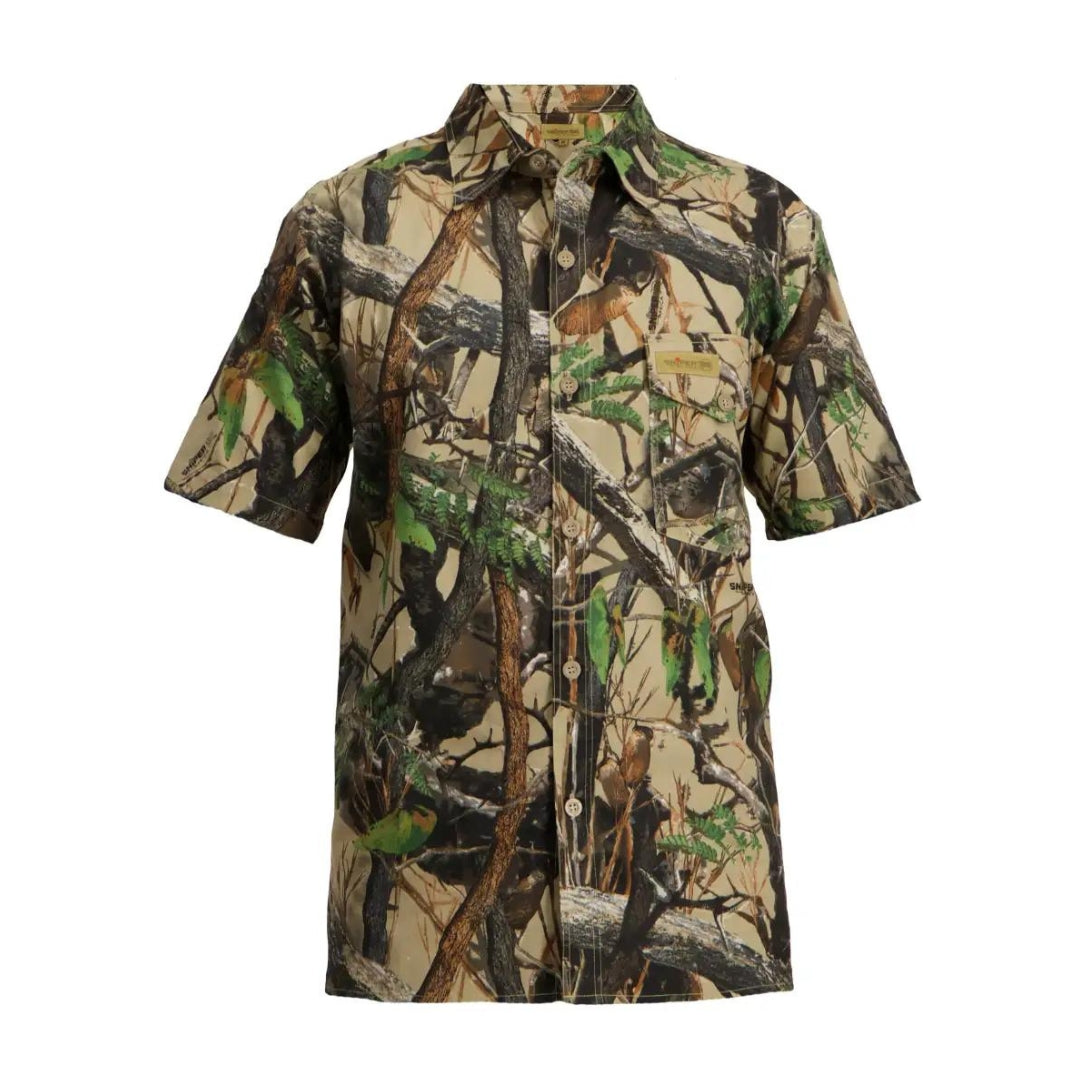 Sniper Mens Camouflage 3-D Ph Short Sleeve Shirt