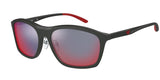 Emporio Armani Square Sunglasses In Matte Grey