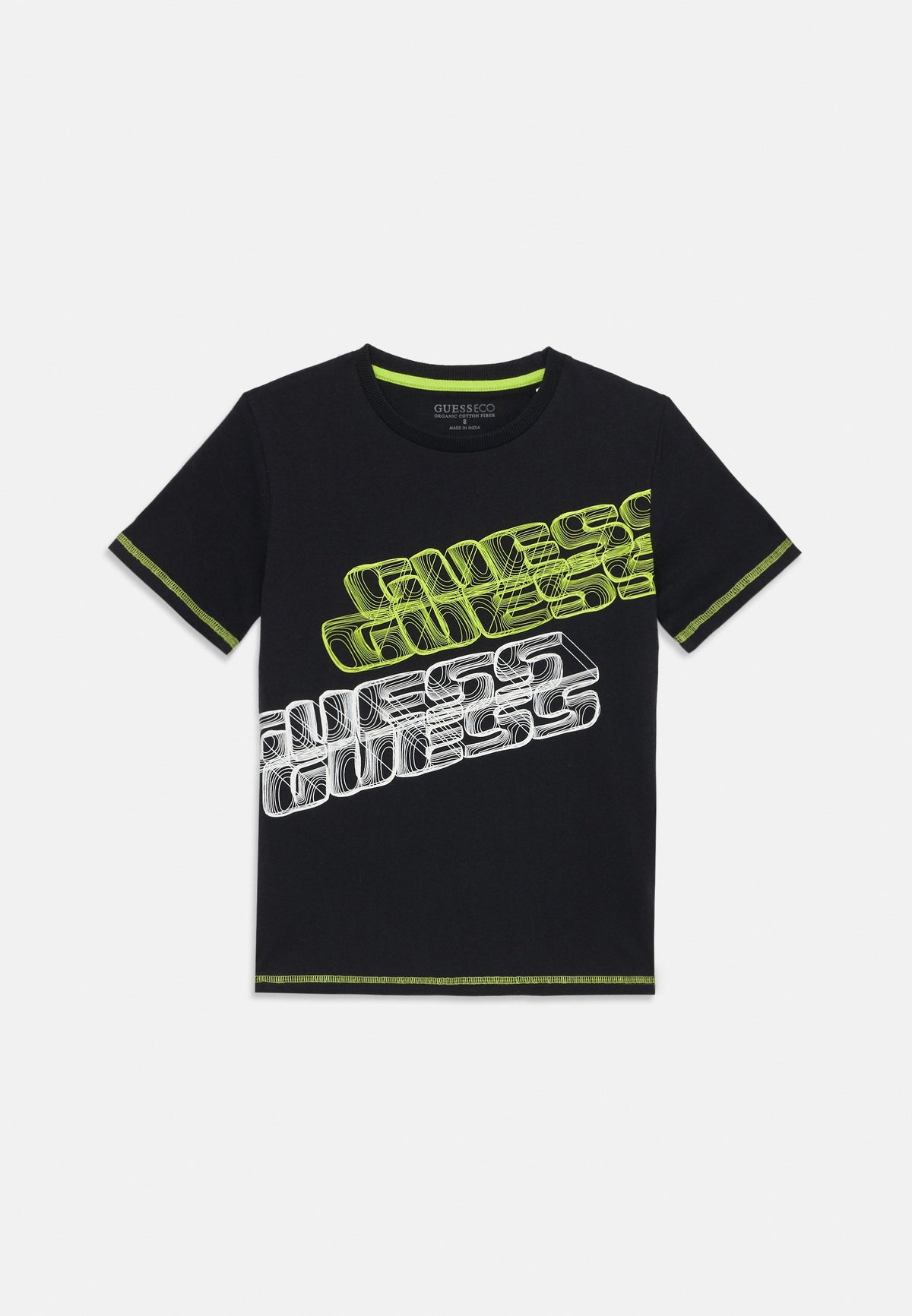 Guess Boys Print T-Shirt in Black