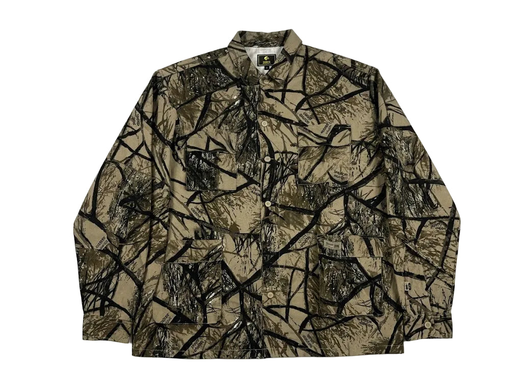 Sniper Mens Shadows Safari Long Sleeve Shirt  Camouflage