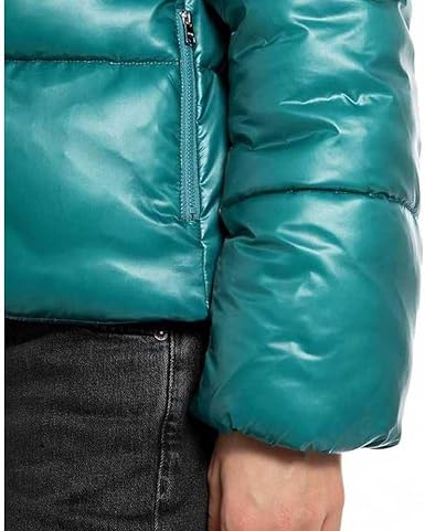 Replay Womens Puffer Jacket In Teal