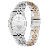 Guess Mens Vincent Two Tone Analogue Stainless Steel Watch In Silver/Gold/Green Dial