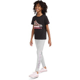 Converse Girls Legging With Metalic Ink In Grey