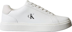Calvin Klein Mens Classic Cupsole Leather Shoes In White