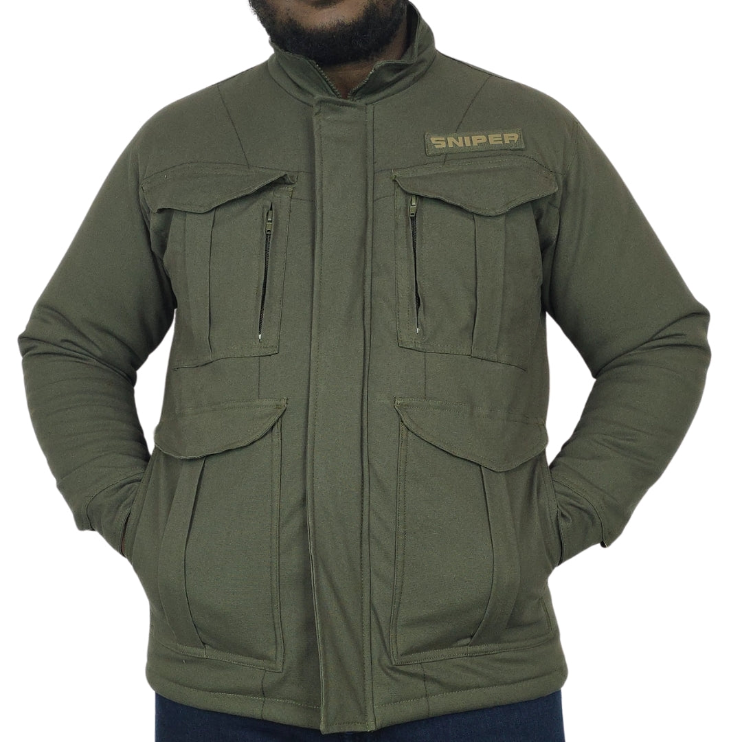 Sniper Mens Flex Parka Jacket In Olive