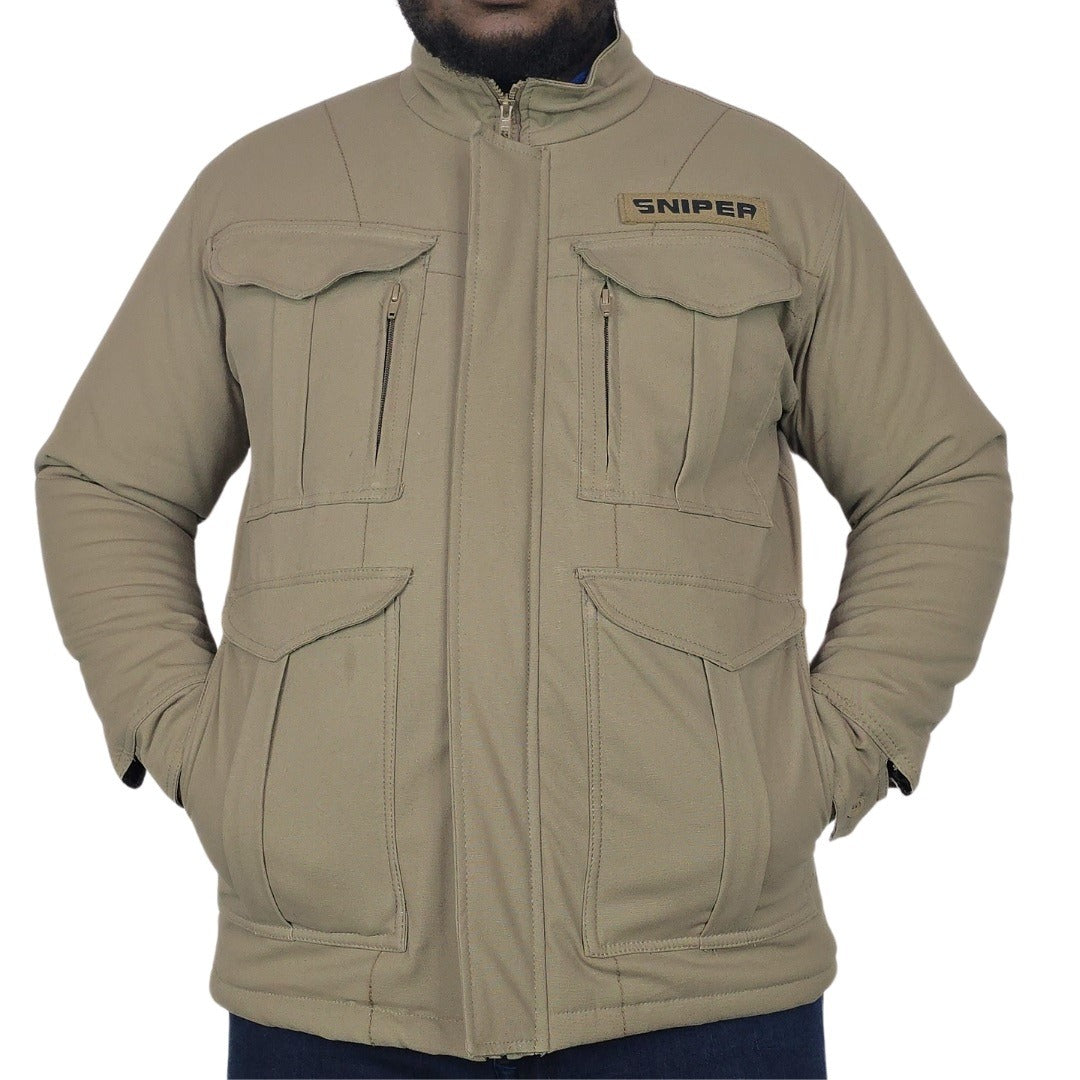 Sniper Mens Flex Parka Jacket In Khaki