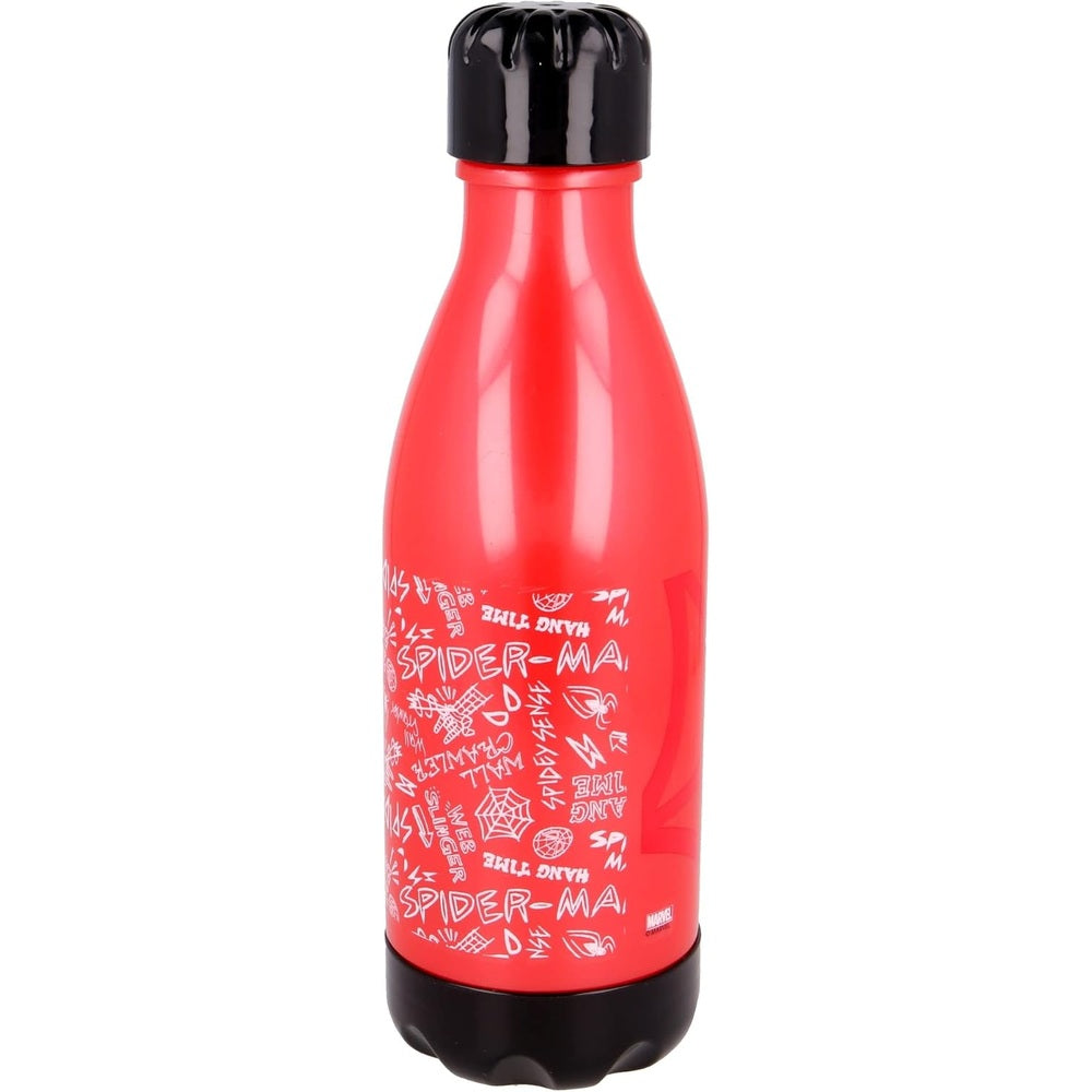 Spiderman Plastic Water Bottle In Red