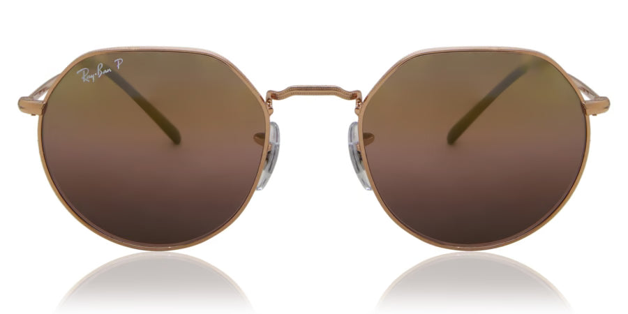 Ray-Ban Jack Unisex Sunglasses In Rose Gold