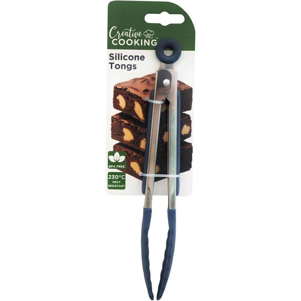 Creative Cooking Small Silicone Tongs In Grey