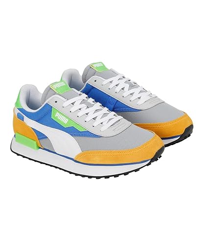 Puma Mens Future Rider Play On Sneakers In Quarry/Tangerine