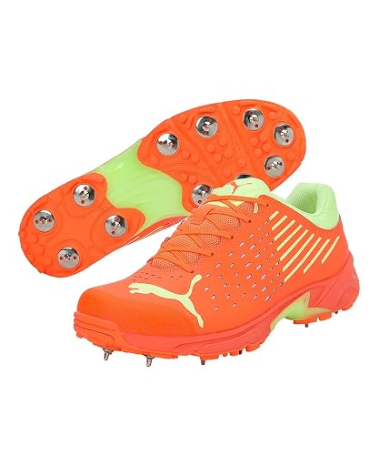 Puma Mens Spike Cricket Shoes In Orange/Yellow