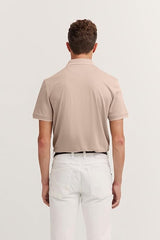 Bugatti 8151 75100C Mens Taupe Short Sleeve Polo