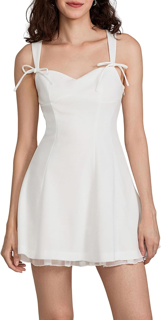 Sissy boy Ladies Mini Dress with an Underbust In Off White