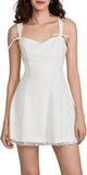 Sissy boy Ladies Mini Dress with an Underbust In Off White