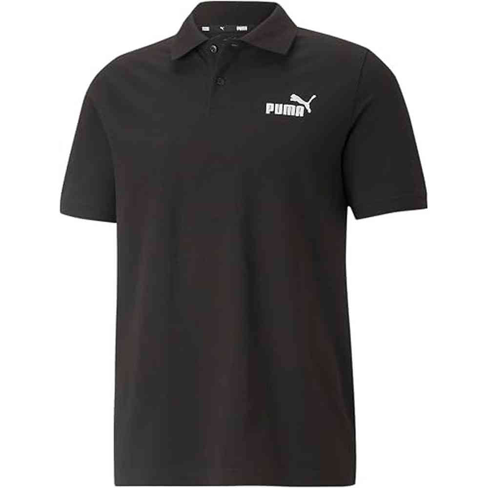 Puma Mens Essential Pique Polo Golfer In Black