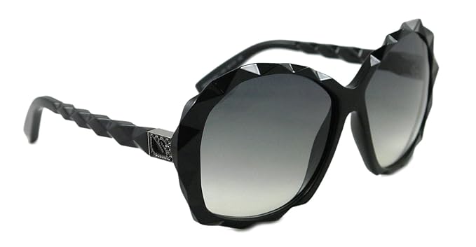 Swarovski Cabaret Plastic Catlook Sunglasses For Women In Black