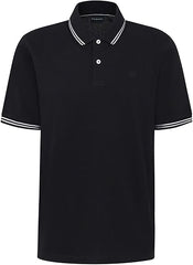 Bugatti 8150 75001C Mens Black Short Sleeve Polo